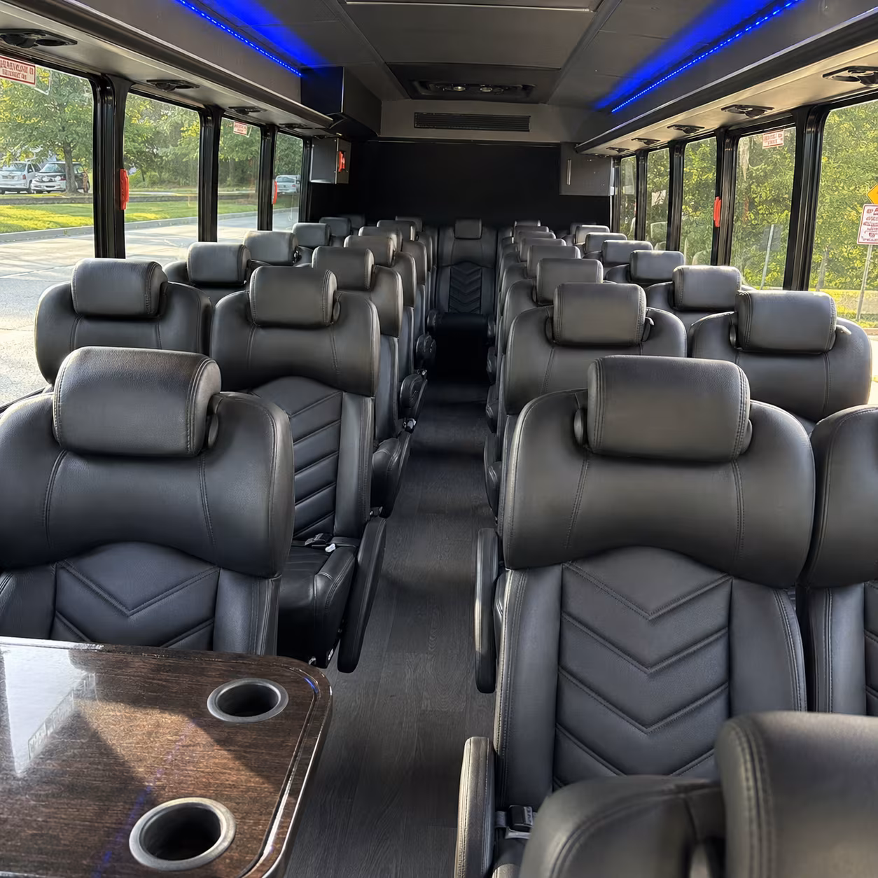 jackson 28 passenger minibus inside