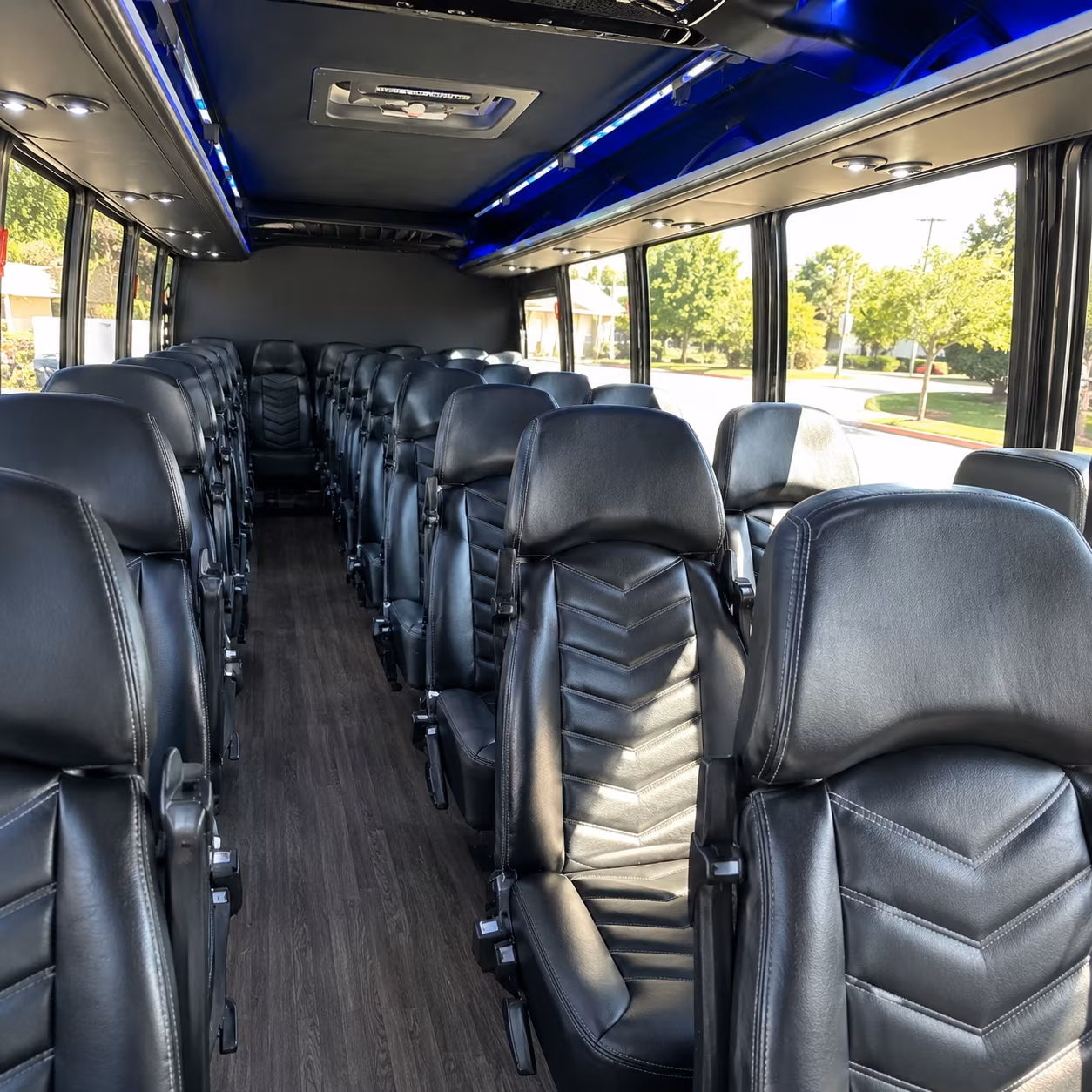 jackson 35 passenger minibus interior