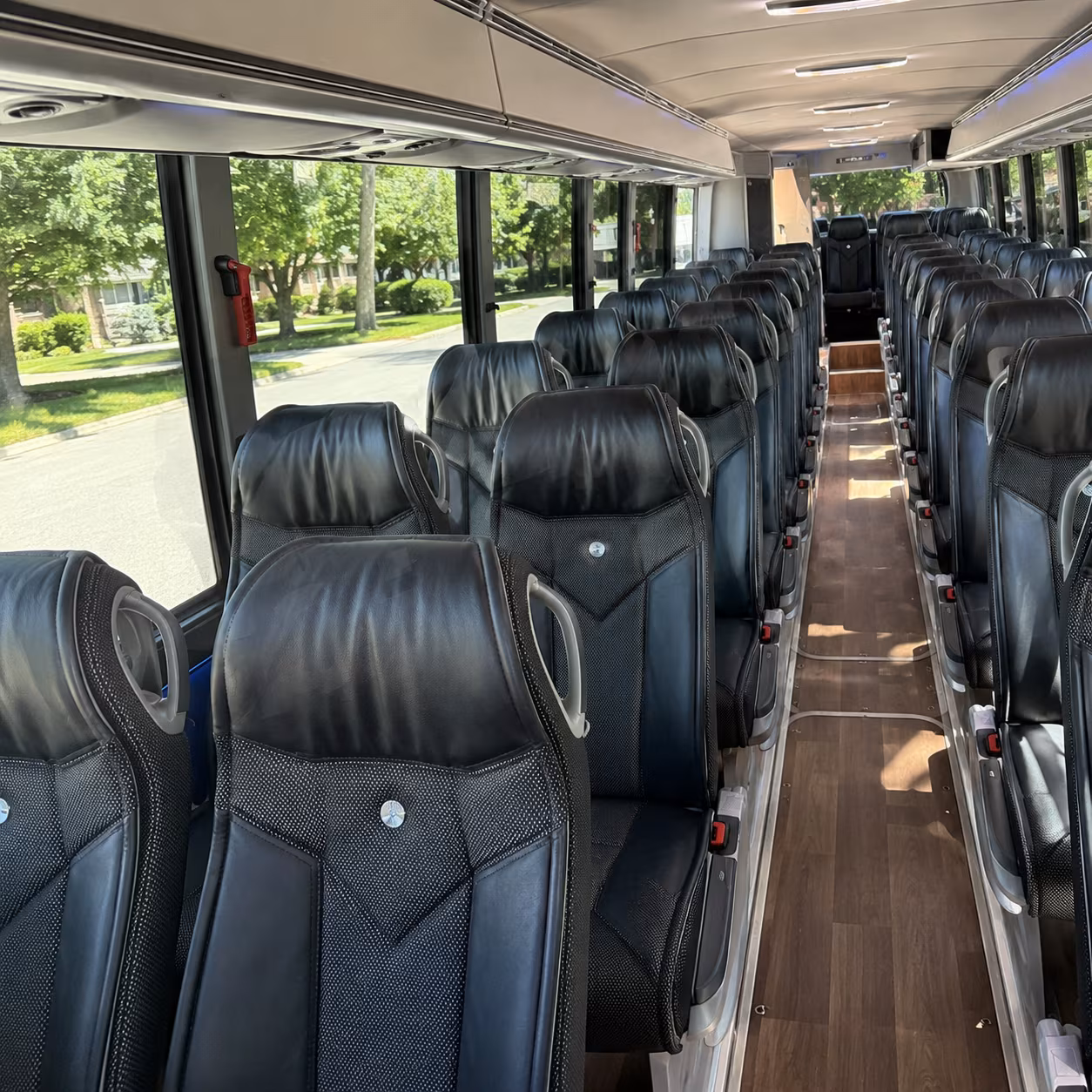 jackson 40 passenger charter bus inside