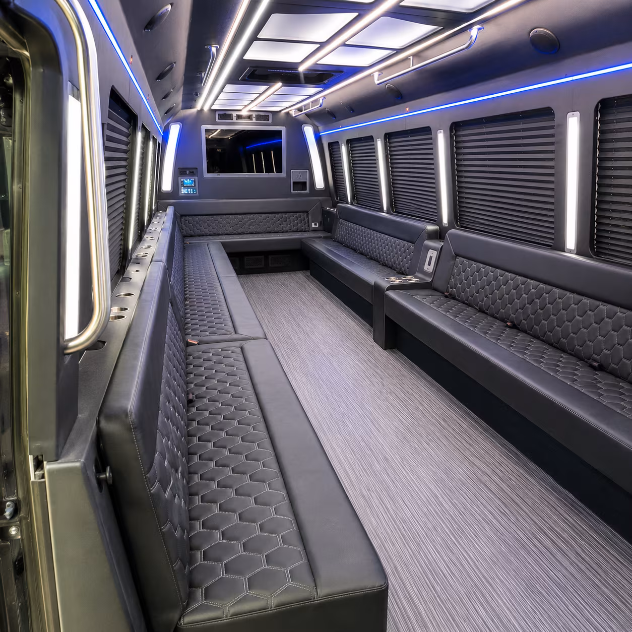 jackson 40 passenger party bus interior