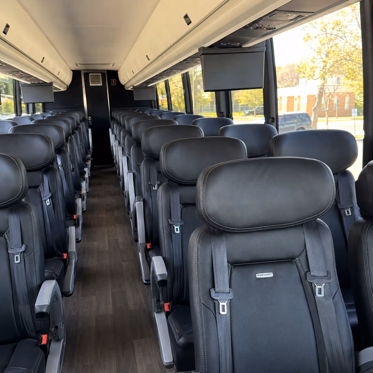 jackson 45 passenger charter bus inside