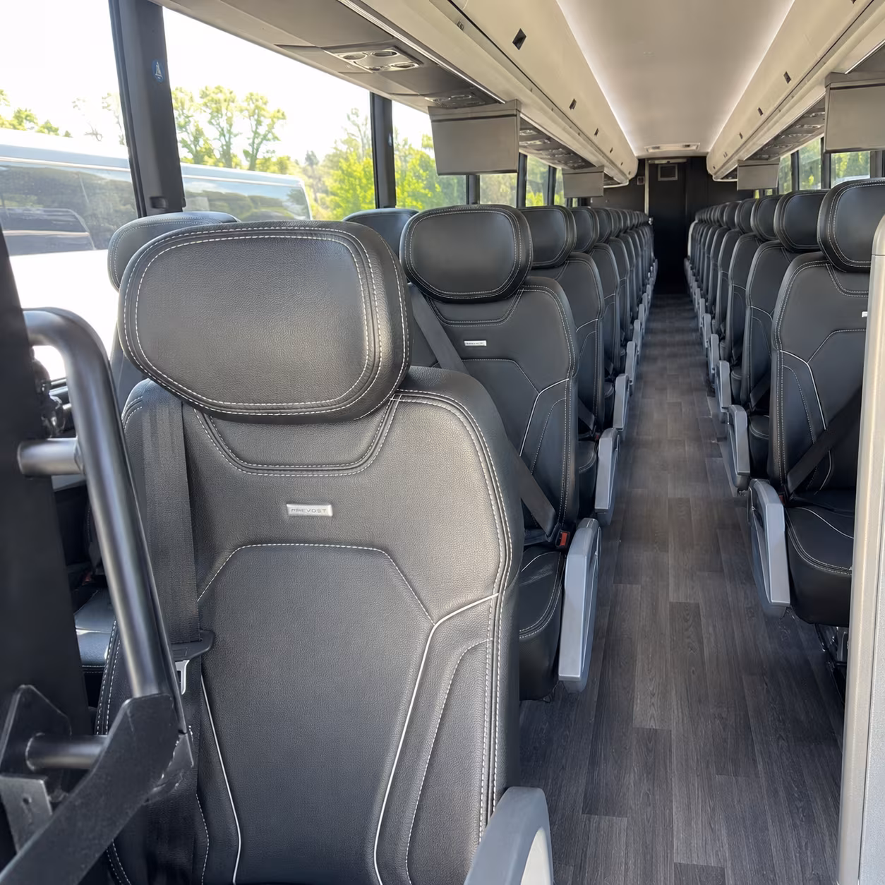 jackson 47 passenger charter bus interior