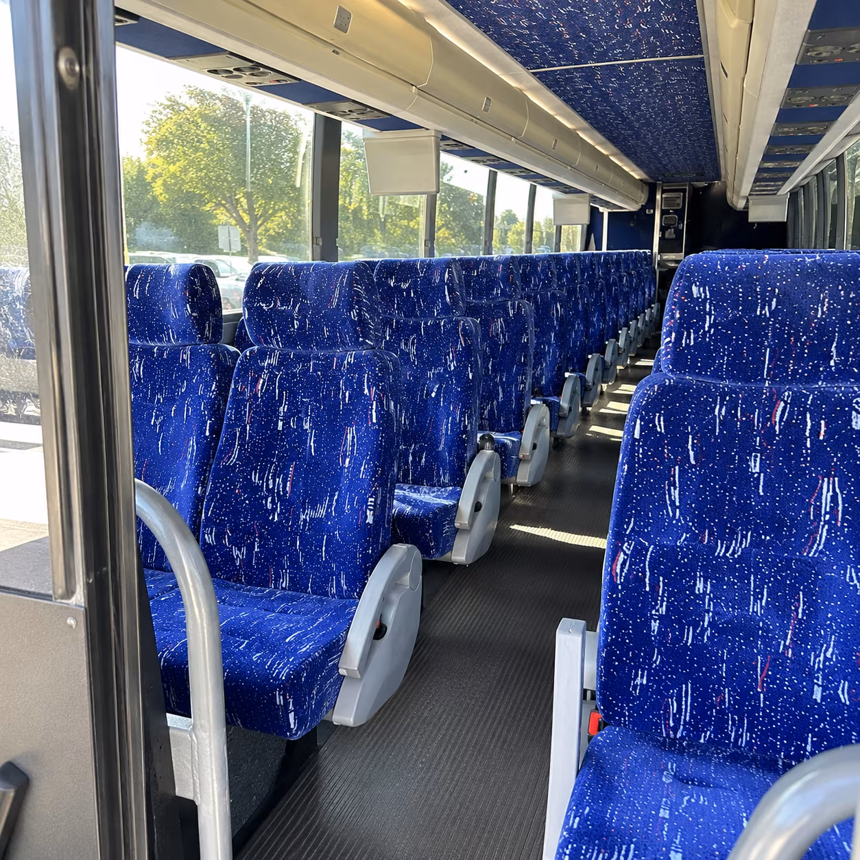jackson 50 passenger charter bus inside