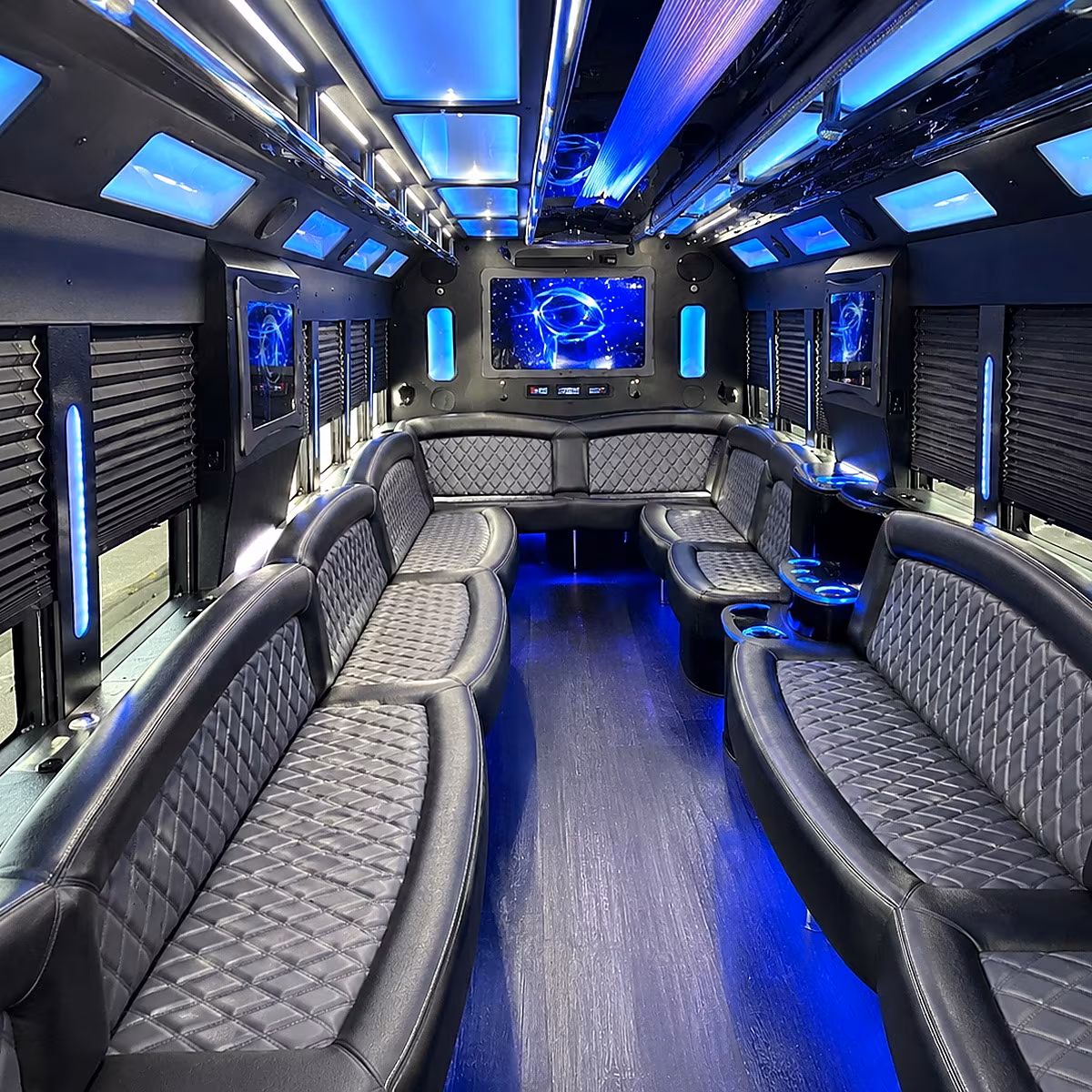 jackson 50 passenger party bus interior